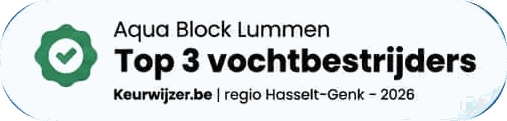 Aqua Block Lummen, top 3 vochtbestrijders volgens Keurwijzer.be, regio Hasselt-Genk 2026